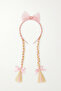 Pink Color Tail Figured Braided Children's Crown Elsa Hair Available in Blue Color - 2