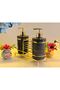 Set of 2 Liquid Soap Dispensers with Gold Color Detail, Sponge Holder and Stand - 3