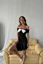 Dipmoda Women Mini Size Lycra Bow Dress Dpdf038
