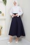 Mevlana Skirt Navy Blue Hm2716 - 3