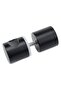 Wealrit 2 pcs Black Bathroom Pull Knob, Diameter 1.1 Inch Shower Glass Door Knob, Back to Back Showe - 5