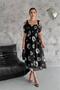 Dipmoda Women's Ghepeled Madonna Collar Lined Chiffon Dress Dpq007