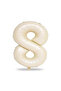 8 Years Old Retro Hearts Cream Numeral Cream Bear Birthday Balloon Set - 2