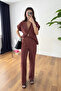 Moona Tile Gold Buttoned Vest Suit - 2