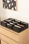 7 Compartment Black Wardrobe Drawer Accordion Folding Socks Clothing Laundry Organizer Organizer - 2