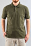 Men's Slim Fit 100% Cotton Soft Textured Polo Neck T-Shirt Basic Khaki T-Shirt