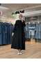 Women's Side Belted Closure Thin Crepe Hijab Dress