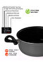 9-piece non-stick cookware set made of rust-resistant aluminum, gray, 24+20+24+18 cm - 3