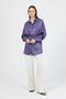 Lilac Patterned Satin Look Rope Lacing Detailed Shirt 4293A - 6