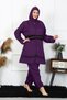 Plus size hijab swimsuit 60-62-64-66 size purple 55015