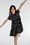 3 Piece Polka Dot Girl's Short Sleeve Dress - Black