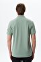 Ar-Ma Men's Polo Collar T-Shirt with Text Print Regular Fit Double Collar Combed Cotton Pique Y29374355102 Green-Y2 - 5