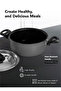 8-Piece Non-Stick Cookware Set Aluminum Pots And Pans Stainless Steel Lids grey 22-26+26+18cm - 4
