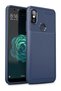 Case for Xiaomi Redmi Note 5 Pro Carbon Patterned Lux  Silicone Navy Blue + Nano Screen Protector