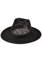 Men's Mercerized Wide Brim Fedora Hat T25750-02 Black