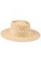 Men's Straw Fedora Hat with Tape Detail Y24750-01 Cream - 3