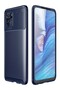 Xiaomi Redmi Note 10S Case Carbon Patterned Lux  Silicone Navy Blue + Nano Screen Protector