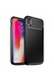 Case for iPhone Xr Carbon Pattern Lux  Silicone Black + Ghost Screen Protector