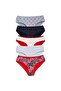 100% Cotton Women's Patterned High Waist 6-Piece Bato Panties - 2