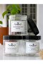 Transparent Glass Look Plastic 3-Piece Mica Jar Set with Black Lid Cotton-ear cotton-make-up removal - 6