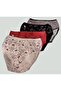 100% Cotton Women's Patterned High Waist 6-Piece Bato Panties - 3