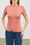 Women's Salmon Short Sleeve Blouse - 5