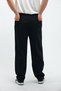 Loose Men's Baggy Loose Cut Pique Back Pocket Pants, Relaxed Cut Classic Loose Wide Leg Baggy Pants - 6