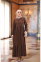 Modern Cut Comfortable Fit Brown Hijab Robe - 5