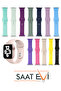 Apple Watch Compatible Series 1/2/3/4/5/6/Se/7/8/9 Ultra/Ultra2 42/44/45/49mm Silicone Cord Strap S09Ad - 2