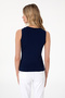 Women's Navy Blue Sleeveless Crew Neck Basic T-Shirt 50305841 -Vr033 - 5