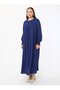 Plus Size Sleeve Pleated Aerobin Dress - Dark indigo - Alia