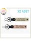 Stylish X2 Keychain Prepared with Love for Adana Gift City Special for Your Name, Puppy Mouth-S Coffee