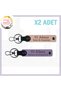01 Stylish Design for Adana Gift, Set of 2 Keychains, Puppy Mouth-Purple Violet, Special Design for You