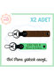 Special High Energy Providing on Your Behalf, Gift 520 741 8 Written 2-Piece Keychain, Light Brown-F. Green