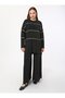 Plus Size Tunic & Trousers Double Set - Black - Alia