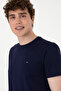 Men's Regular Fit Crew Neck Navy Blue Basic T-Shirt 50297999-Vr033 - 2