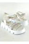 Girl's High Sole Stone Sandals - 4