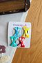 4-Piece Floral Bow Hair Clips for Baby Girls 4cm - Newborn Hair Clip Set with Ribbons for Less Hair - 3