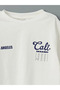 Lcw Kids Ecru Printed Girls' T-Shirt and Sweatpants - 6