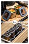 12-Piece Foil Square Food Storage Container with Screen Printing Label 9x (0,55 Liters) 3x (1.75 Liters) Anthracite - 6
