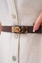 (Coffee)Women's Belt with Adjustable Lock Buckle,Pantalon Belt,Coat Belt,Shirt Belt