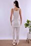Effortt Ecru Maternity Pajama Set with Rope Straps - 4