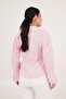 Double Breasted Collar Pink Shirt with Side Tie Detail - 5