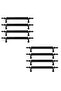 16 Pcs Hard Plastic Polavit Black 160 mm Furniture Kitchen Drawer Cabinet Cabinet Handle Handle Handles - 4