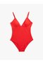 Basic Swimsuit V-Neck Thin Adjustable Straps Covered - 6