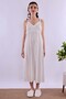 Effortt Ecru Maternity Nightgown with Rope Straps - 2