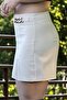 Double Crepe Fabric Zra Shorts Skirt with Chain Accessories - 6