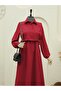 Dress Set with Shirt Detail on Top - Red - 2