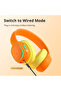 KH03 Kids Noise Cancelling Bluetooth, Safe Volume Control, Wireless Headphones Orange - 6