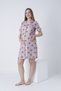 Shirt-Collar, Front-Buttoned, Sleeve-Ruffle-Detail Woven Fabric Nightgown for Pregnant Women and New Mothers - 2